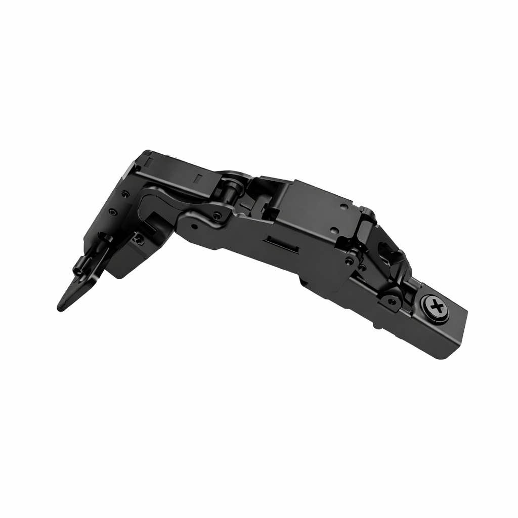 Premio, (DTC), 155 Deg. Cam-adjustable Anyway Snap-on Soft-close Hinge, Full Overlay, 48CC, Titanium Black