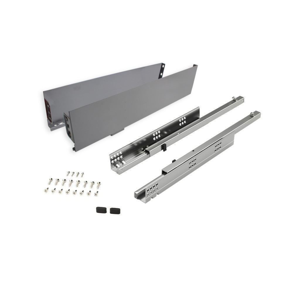 Ultra-Slim 122mm, Soft Close Full Side Drawer Runner System, D270-450mm x H122mm