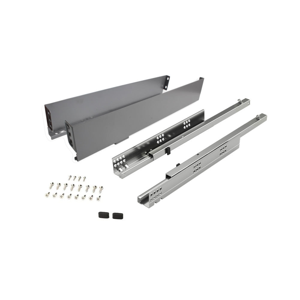 Ultra-Slim 84mm, Soft Close Full Side Drawer Runner System, D270-450mm x H84mm