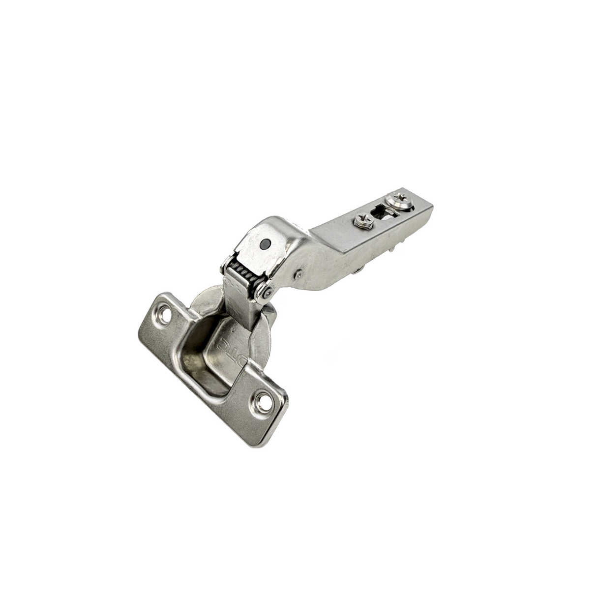 Premio, (DTC), Cam-adjustable Anyway Snap-on Soft-close 45 degree angle Hinge, Full Overlay, 48CC, Nickel Plated