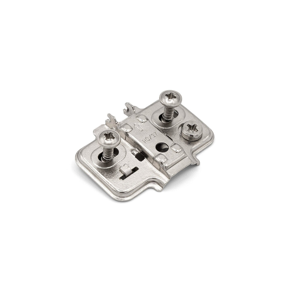 Premio, (DTC), Two Holes Cam-adjustable Anyway Snap-on Mounting Plate with wooden screw prefixed, H=0, Nickel Plated