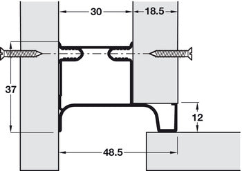 Gola E Profile Vertical End, 4 Finishes Available, 2670mm, 12mm Depth