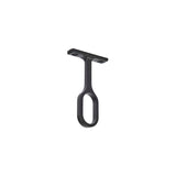 Matt Black Oval Wardrobe Rail Centre Support