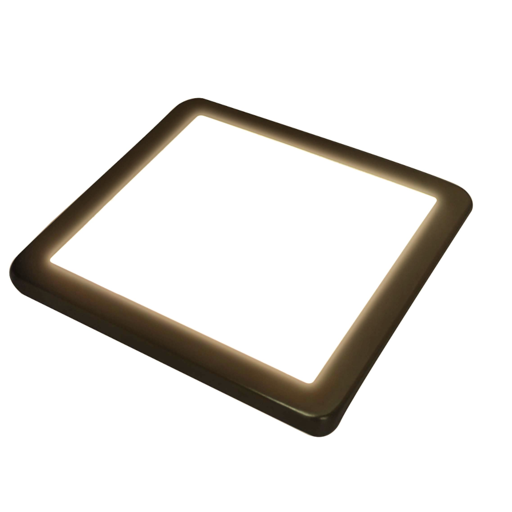 Siena, LED Flat Cabinet Panel, Diffused, Natural White, Matte Black, S ...