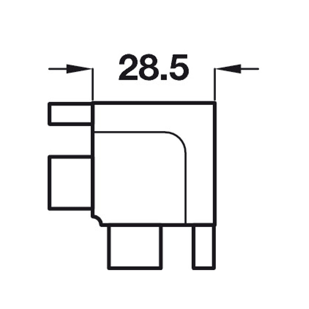 Gola J Profile Internal Corner Connector